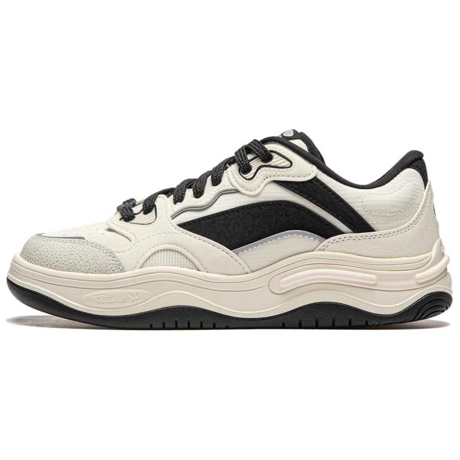 Li-Ning Li Ning Future Flow Cushioning Support Abrasion Resistant Slip Resistant Low top Skateboard Shoes Women's White Black