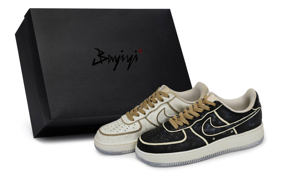 Nike Nike Air Force 1 Skateboard Shoes Unisex Low Top Black/White/Gray/Brown