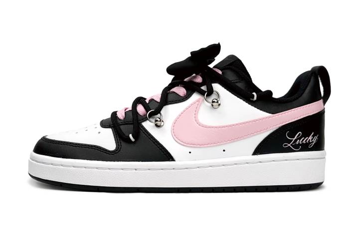 Nike Nike Court Borough Low top Skateboard Shoes GS Black Pink