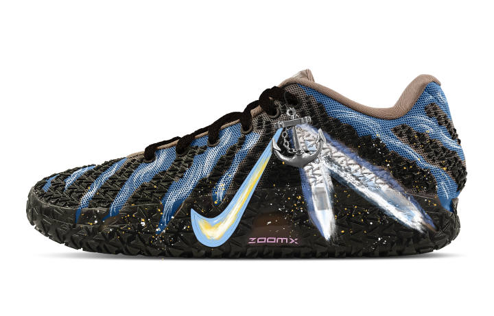 Nike Nike Ja Morant 3 Deep Sea Whale Fall Abrasion Resistant Low top Basketball Shoes Men's Black Blue
