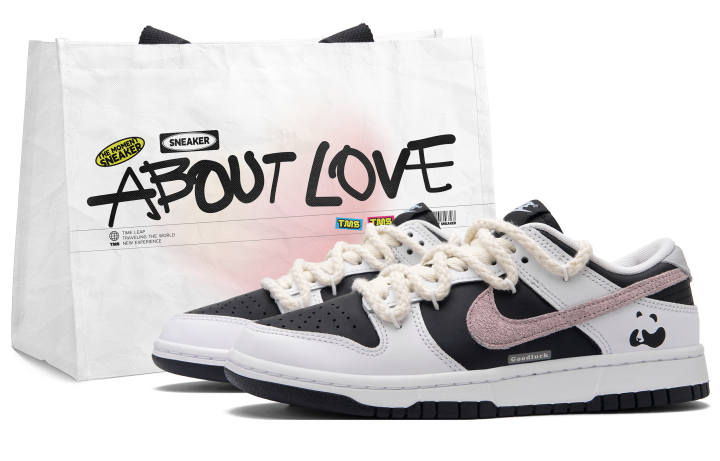 Nike Nike Dunk Peach Panda Low top Skateboard Shoes Unisex Black White