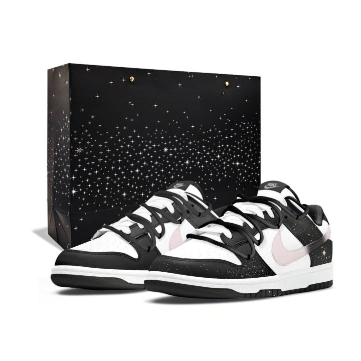 Nike Nike Dunk Abrasion Resistant Low top Skateboard Shoes Unisex Black Pink