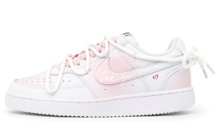Nike Nike Court Vision 1 Low top Skateboard Shoes Women's Pink White