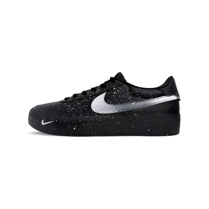 Nike Nike Court Shot Sparkling Galaxy Abrasion Resistant Low top Skateboard Shoes Unisex Silver Black