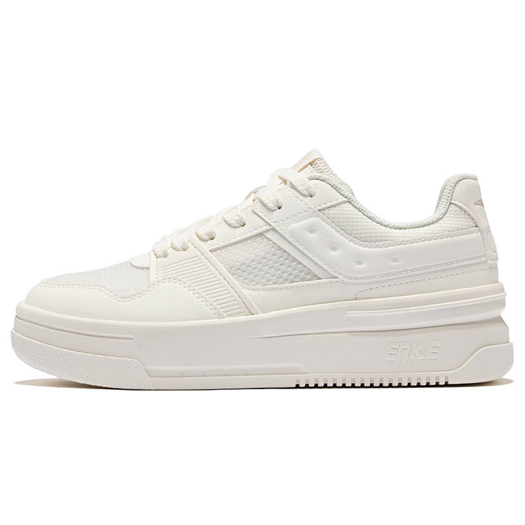 Erke Cool Play 3.0 Low top Skateboard Shoes Women's Microcrystal White