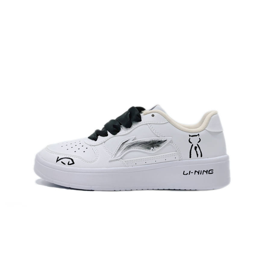 Li-Ning Li Ning Floating Boat Synthetic Leather Cushioning Lightweight Low top Skateboard Shoes Women's