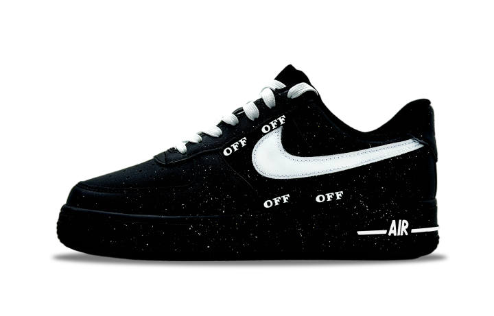 Nike Nike Air Force 1 Star Trace Abrasion Resistant Low top Skateboard Shoes Unisex Black