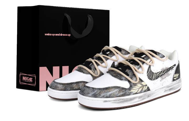 Nike Nike EBERNON Abrasion Resistant Lightweight Wear resistant And Lightweight Low top Skateboard Shoes Men's