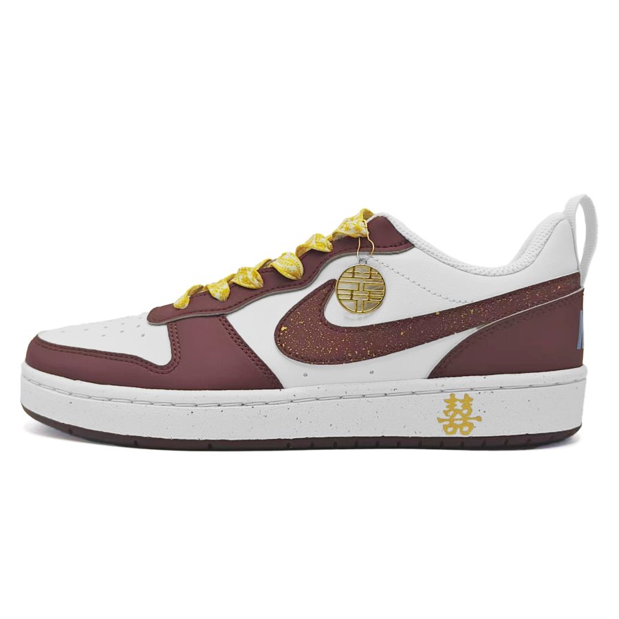 Nike Nike Court Borough 2 Heaven's Perfect Match Leather Lightweight Low top Skateboard Shoes Unisex Red