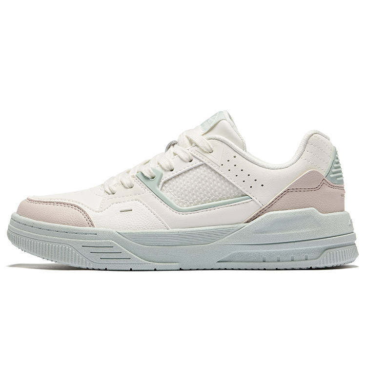 Erke Sheath Ejection Abrasion Resistant Slip Resistant Low top Skateboard Shoes Women's Microcrystal White Painted Gray