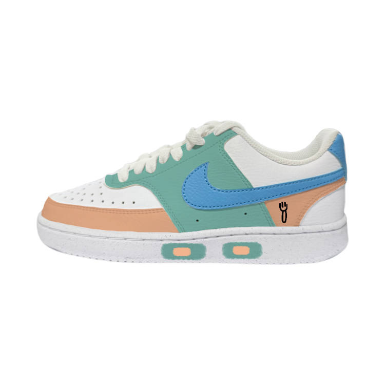 Nike Nike Court Vision 1 Low Next Nature Dessert Low top Skateboard Shoes Women's White Green Orange