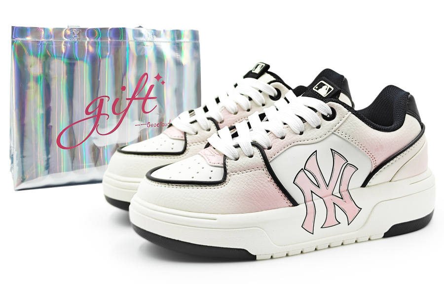 MLB Chunky Liner Abrasion Resistant Low top Skateboard Shoes Unisex Light Pink