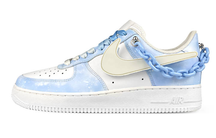 Nike Nike Air Force 1 Low 07 Low top Skateboard Shoes Men's White Blue