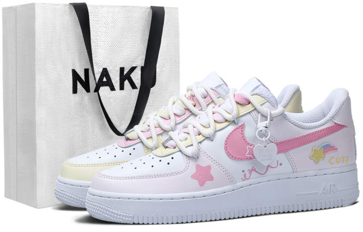 Nike Nike Air Force 1 Height Increasing Balance Abrasion Resistant Lightweight Slip Resistant Low top Skateboard Shoes