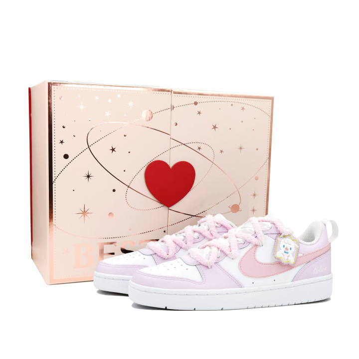 Nike Nike Court Borough 2 Synthetic Leather Lightweight, Breathable, Non Slip, And Waterproof Low top Skateboard Shoes GS