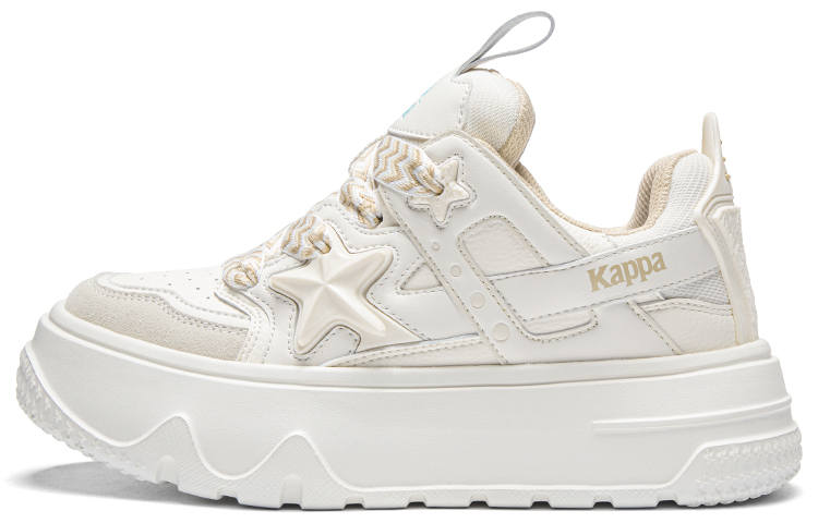 Kappa Slip Resistant Abrasion Resistant Skateboard Shoes Unisex White