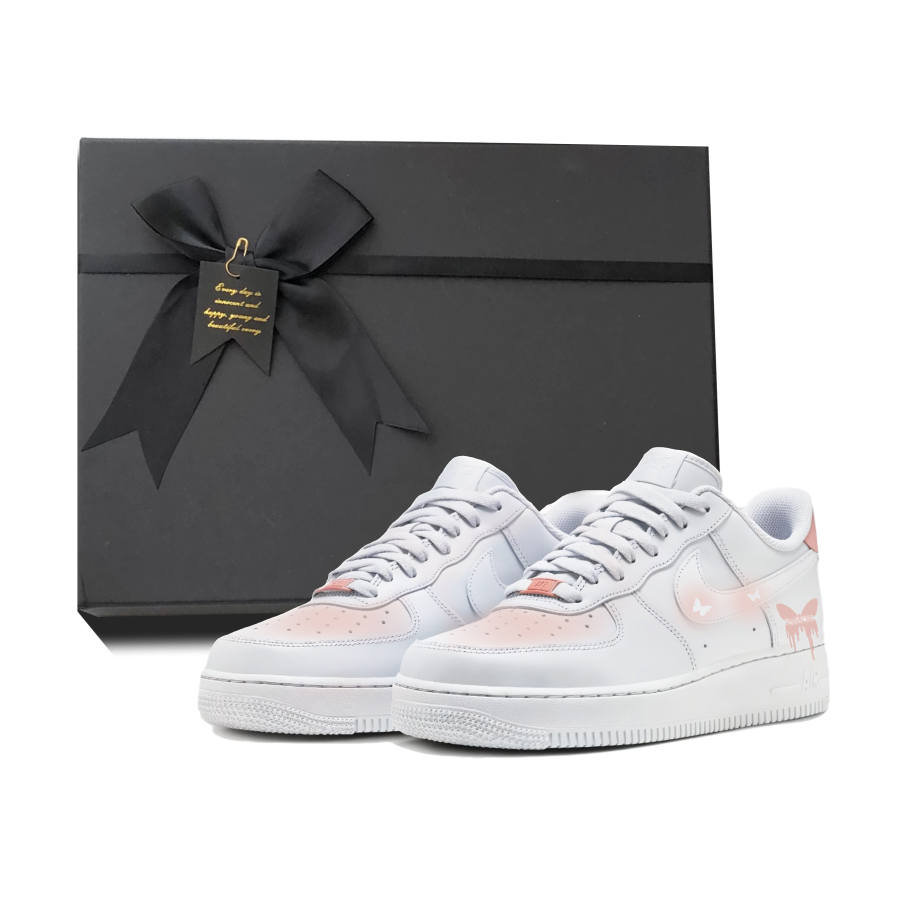 Nike Nike Air Force 1 Slip Resistant Abrasion Resistant Balance Low top Skateboard Shoes Unisex White Pink