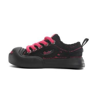 Ouder Smiler Open Ended Smile Collection, Rock Sweetheart Low top Skateboard Shoes Unisex Black Pink
