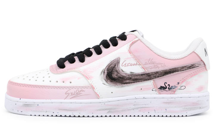 Nike Nike Court Vision 1 Low top Skateboard Shoes Men's Pink White