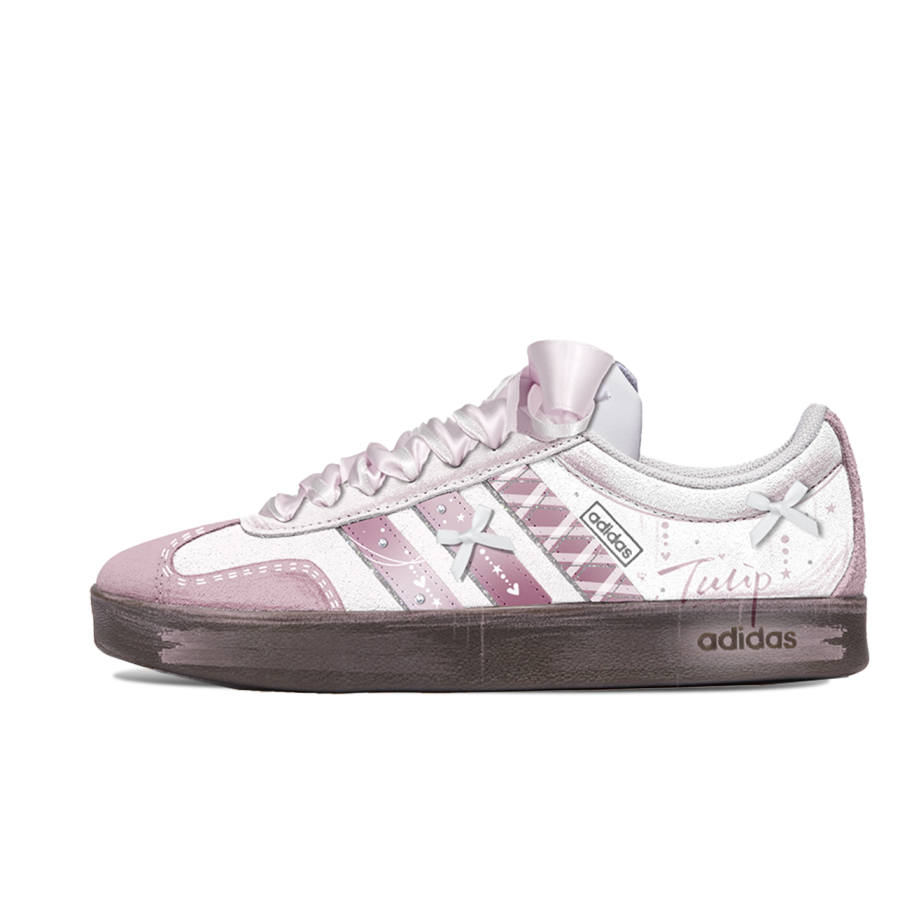 Adidas Neo VL Court 2.0 Lifestyle Insight, Sweet Love Slip Resistant Slip Resistant Low top Skateboard Shoes Unisex