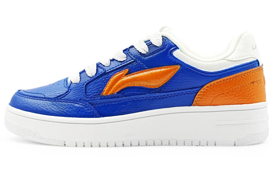 Li-Ning Li Ning Tianji Slip Resistant, Abrasion Resistant, Height Increasing Low top Skateboard Shoes Women's Blue Orange
