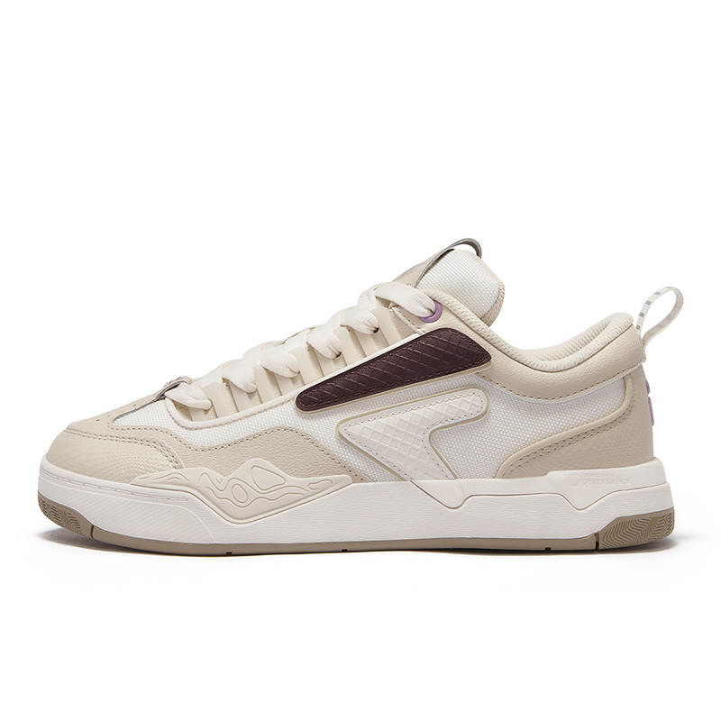 FILA FUSION Abrasion Resistant Abrasion Resistant Low top Skateboard Shoes Women's Beige