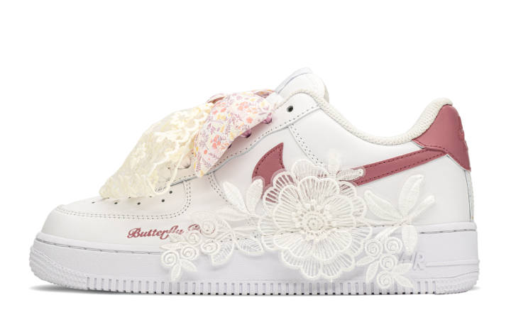 Nike Nike Air Force 1 Fabric Low top Skateboard Shoes GS Pink