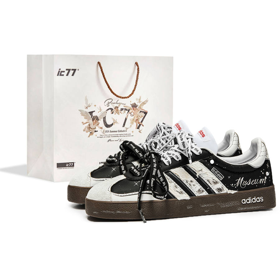 Adidas Adidas VL COURT 2.0 IC77 Shopping Bag, Starry Love Song Abrasion Resistant Abrasion Resistant Low top Skateboard Shoes