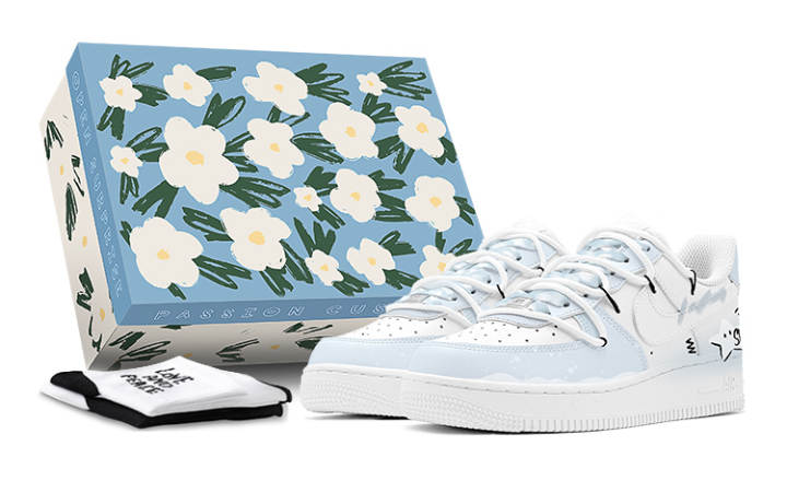 Nike Nike Air Force 1 Air Force 1 Low top Skateboard Shoes GS Blue White