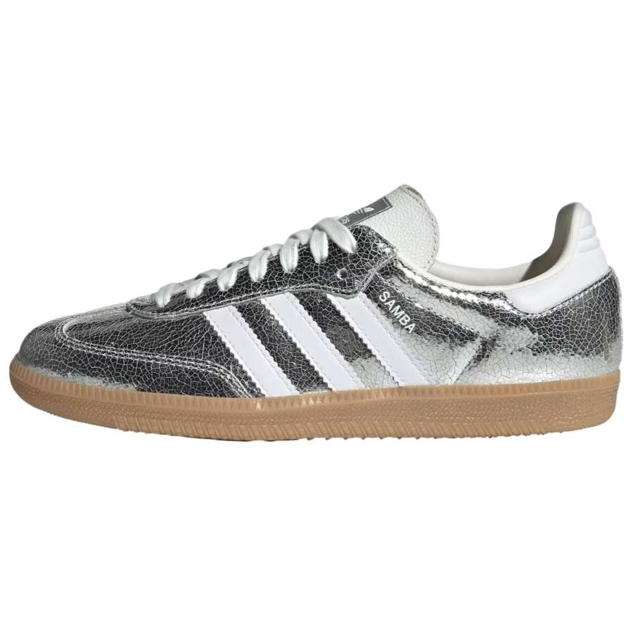Adidas Originals SAMBA OG Low top German Army Trainers Women's Silver