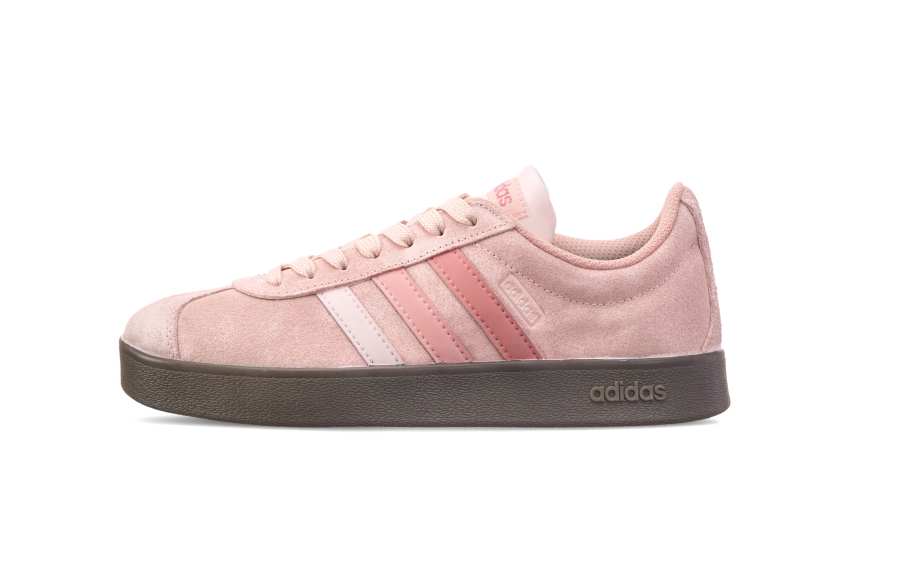 Adidas Adidas VL COURT 2.0 Slip Resistant Abrasion Resistant Low top Skateboard Shoes Unisex Pink