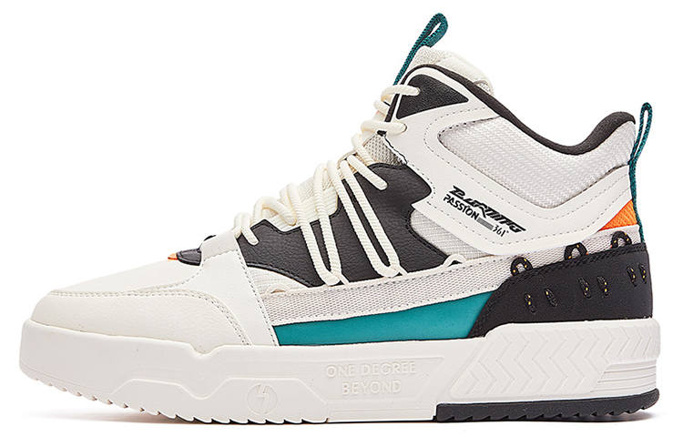 361° Ranzao Mid top Skateboard Shoes Men's White Black