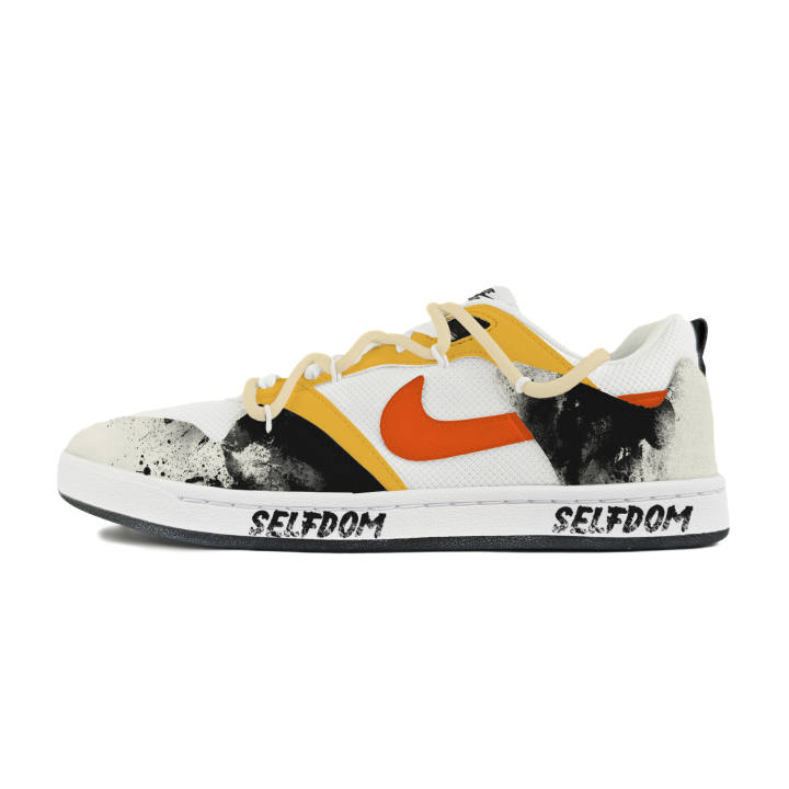 Nike Nike SB Alleyoop Abrasion Resistant Low top Skateboard Shoes Men's White Orange Green