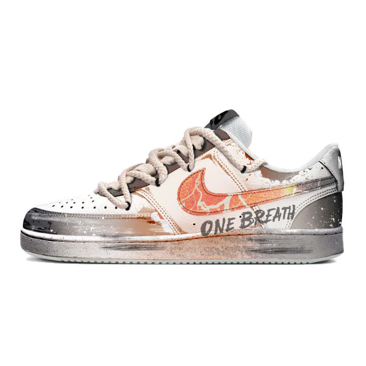 Nike Nike Court Vision Skateboard Shoes Men's Low Top Black/Orange