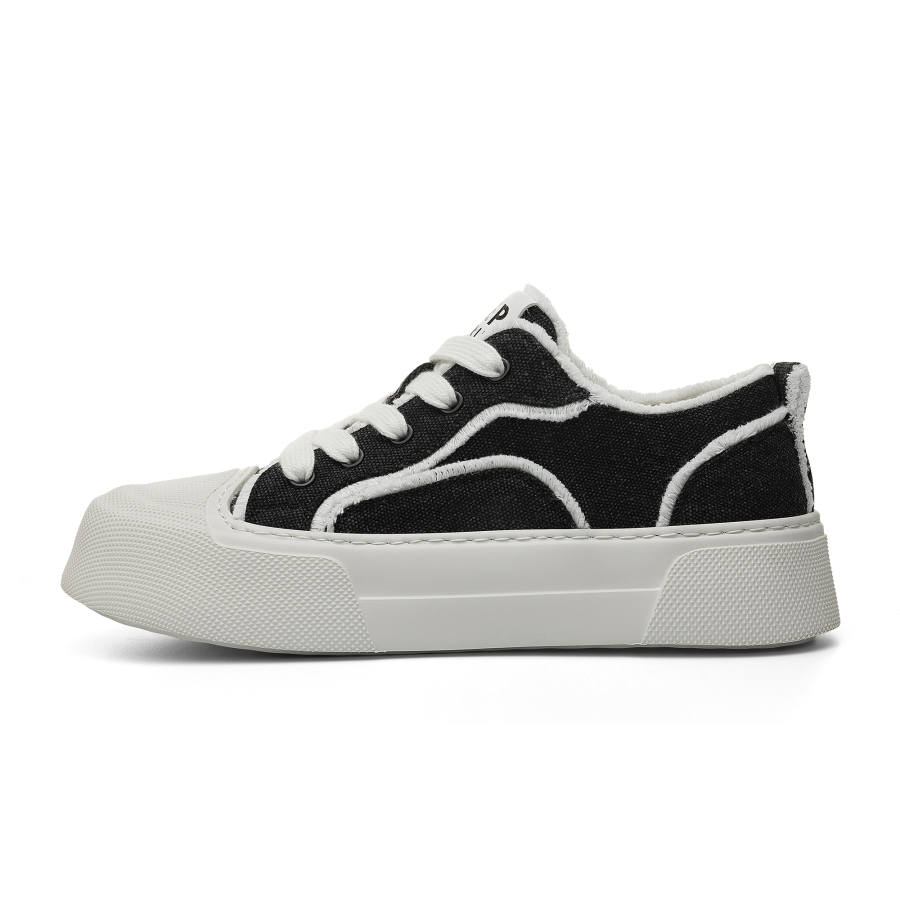 JEEP SPIRIT Cushioning Height Increasing Abrasion Resistant Lightweight Low top Skateboard Shoes Men's Graphite Black