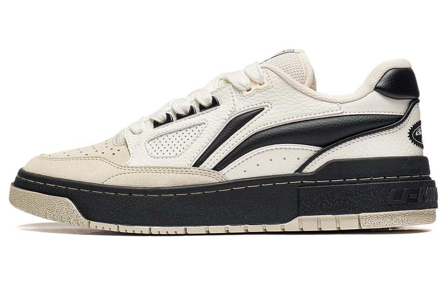 Li-Ning Li Ning Rookie 2 Slip Resistant Cushioning Low top Basketball Shoes Men's Black White Khaki