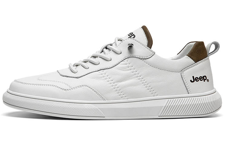 Jeep Abrasion Resistant Lightweight Breathable Low top Skateboard Shoes Men's Ecru