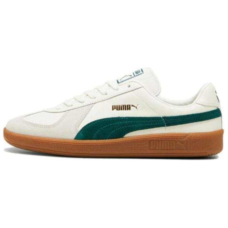 PUMA Army Trainer Abrasion Resistant Low top Skateboard Shoes Unisex White Green