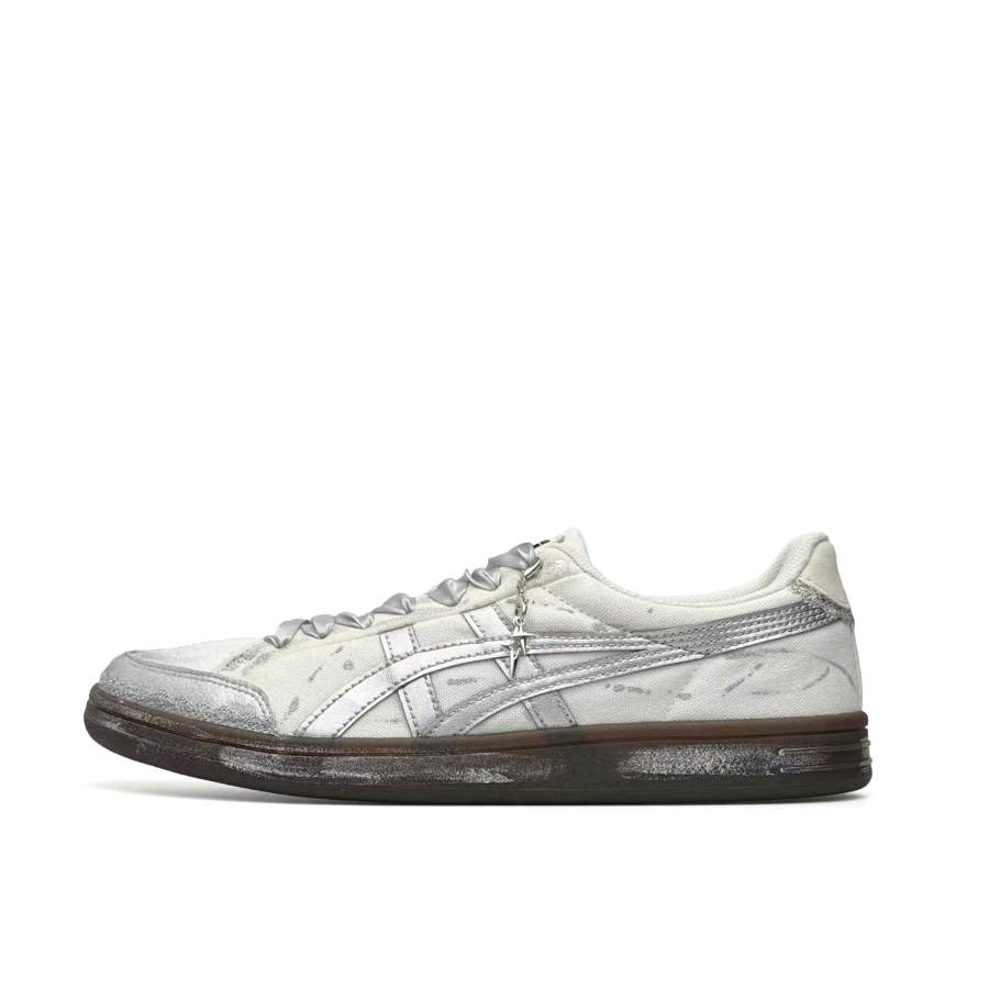 Onitsuka Tiger Advanti Synthetic Leather Low top Skateboard Shoes Unisex Milk White Silver