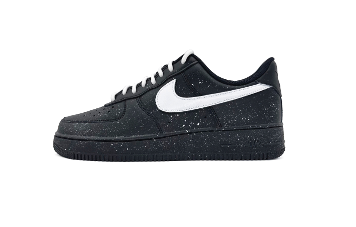 Nike Nike Air Force 1 Leather Slip Resistant Abrasion Resistant Low top Skateboard Shoes Unisex Black White