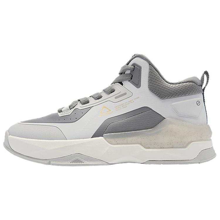 QIAODAN Slip Resistant Abrasion Resistant Slip Resistant Abrasion Resistant Mid top Skateboard Shoes Men's Gray