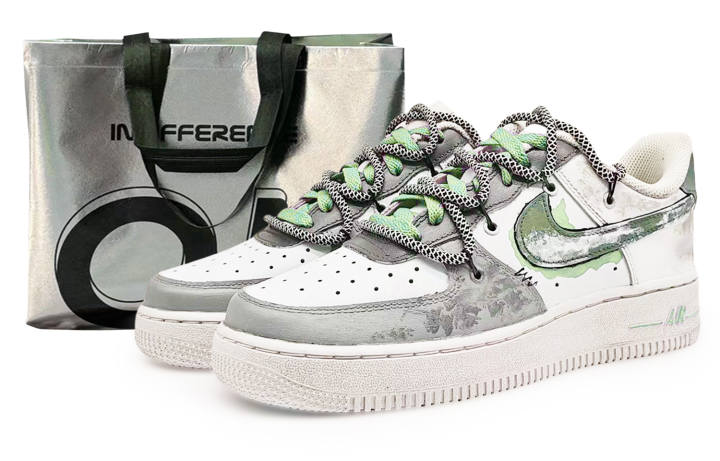 Nike Nike Air Force 1 EIGHT% No. 9 Coverage Thermal Abrasion Resistant Low top Skateboard Shoes Unisex Green