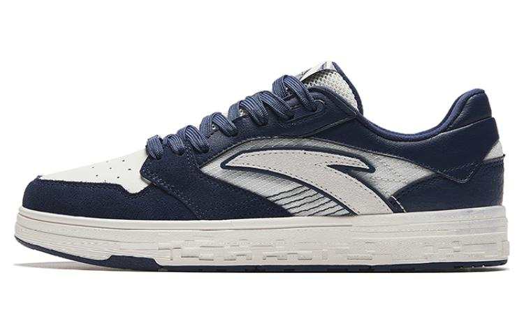 Anta Slip Resistant Cushioning Low top Skateboard Shoes Men's White Blue