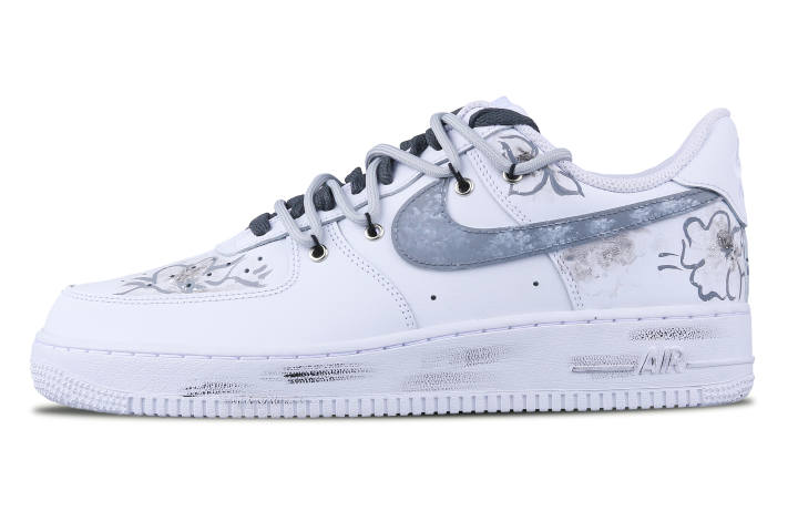 Nike Nike Air Force 1 07 Air Force 1 Low top Skateboard Shoes Women's Gray White