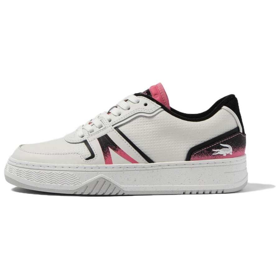 LACOSTE L001 Leather Low top Skateboard Shoes Women's White