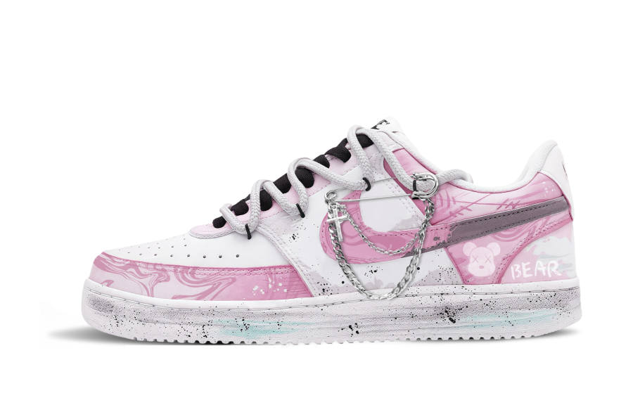Nike Nike Court Vision 1 Neon Impact Abrasion Resistant Abrasion Resistant Low top Skateboard Shoes Men's Pink
