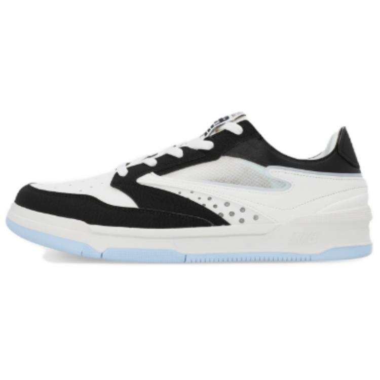 Erke Cushioning, Wear Resistant Low top Skateboard Shoes Men's White Black