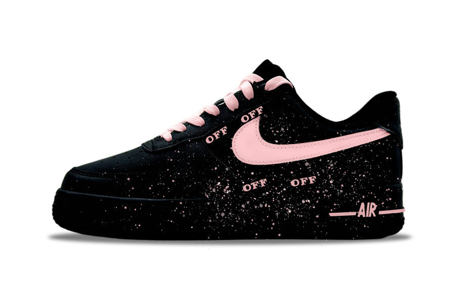 Nike Nike Air Force 1 Pink Trace Abrasion Resistant Abrasion Resistant Low top Skateboard Shoes Unisex Pink