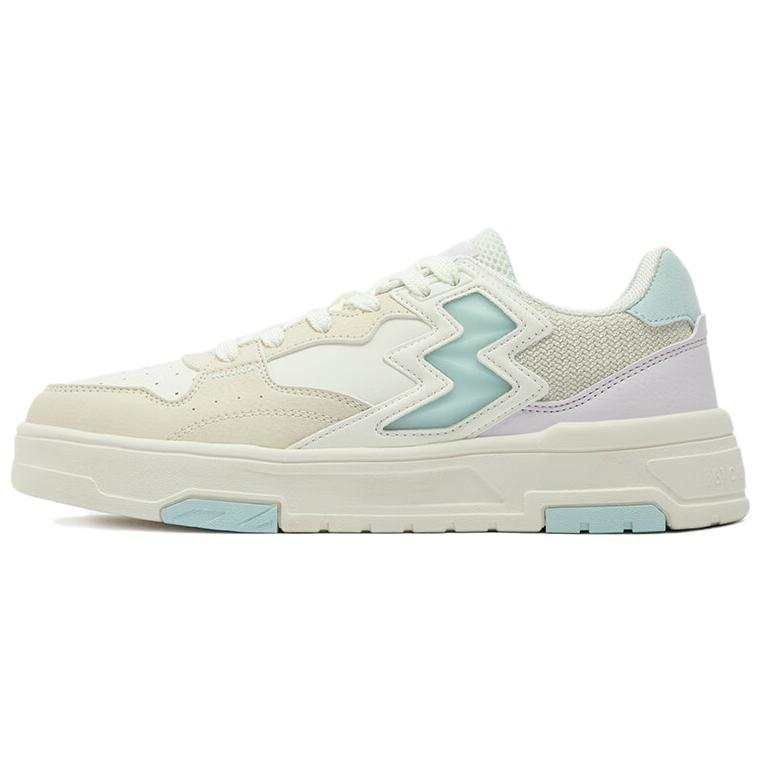 361° Abrasion Resistant Slip Resistant Cushioning Low top Skateboard Shoes Women's Beige White Blue