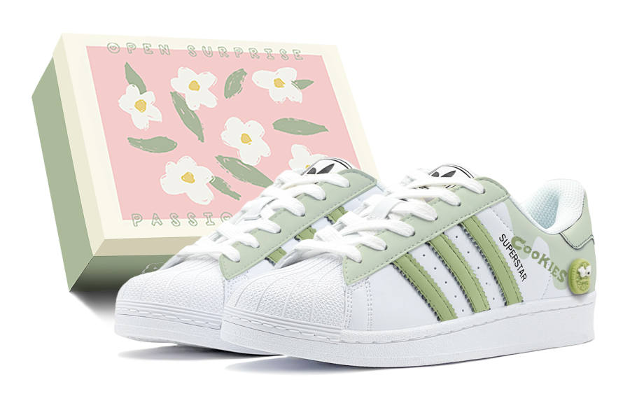 Adidas Originals Superstar 2 Low top Skateboard Shoes Unisex Green White